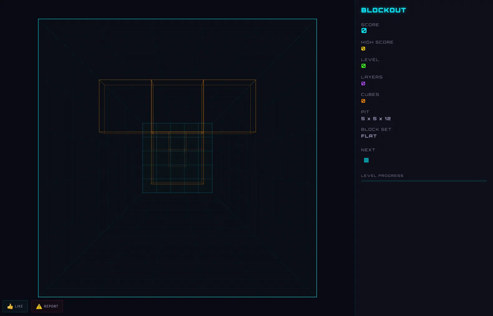 Blockout - 3D Tetris game on Neon Arcade